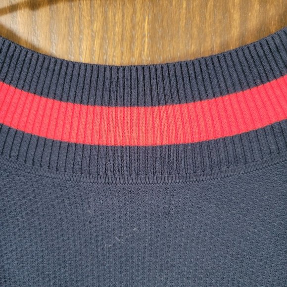 Chaps Ralph Lauren Red White Blue Chaps Tennis Rugby V Neck Sweater Size Medium - Picture 9 of 12